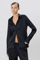 Constance Silk Top - Black
