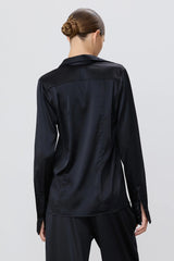 Constance Silk Top - Black