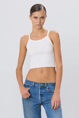 Cropped Rib Tank - Ivory