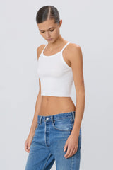 Cropped Rib Tank - Ivory