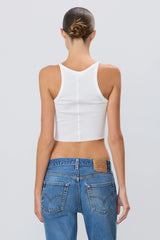 Cropped Rib Tank - Ivory
