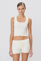 Square Neck Tank - Cream - BLVD
