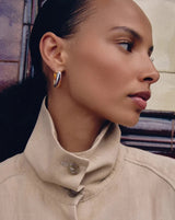 Lucy Williams Chunky Medium Entwine Hoop Earrings