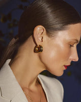 Savi Triple Ridge Large Hoop Earrings