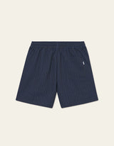 Stan Stripe Seersucker Swim Shorts - Dark Navy