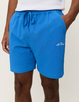 Stan Seersucker Swim Shorts - Palace Blue - BLVD