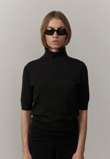 Perry Knit Blouse - Dark Grey - BLVD