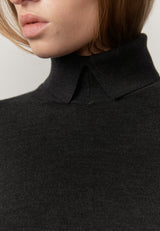 Perry Knit Blouse - Dark Grey - BLVD
