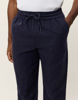 Patrick Linen Pants - Navy - BLVD