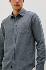 Wyatt - Charcoal Navy Houndstooth