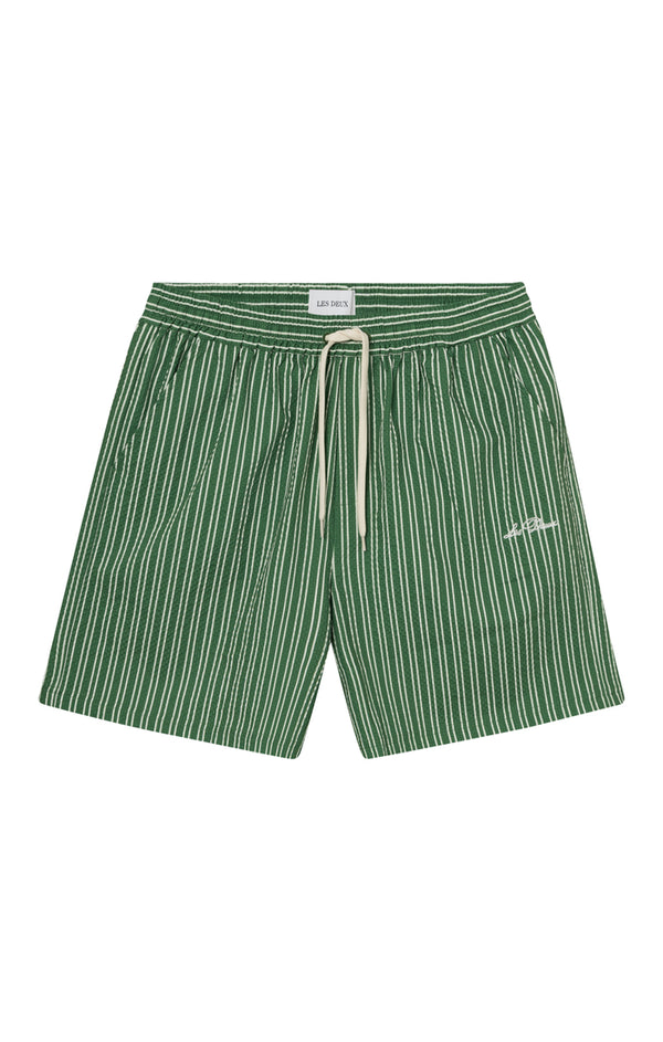 Stan Stripe Seersucker Swim Shorts - Vintage Green