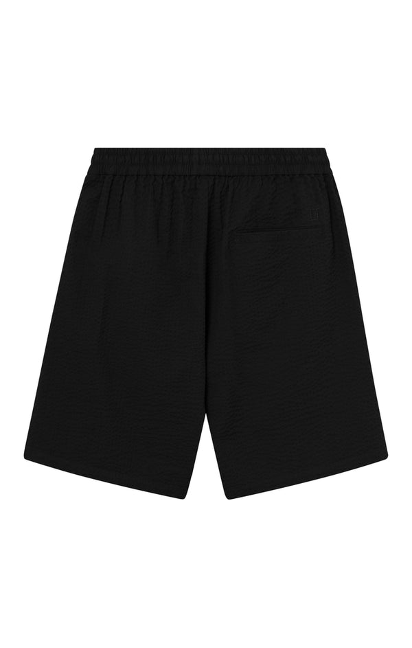 Patrick Seersucker Shorts - Black