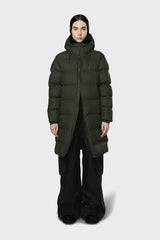 Long Puffer Jacket - Green - BLVD