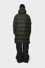 Long Puffer Jacket - Green - BLVD