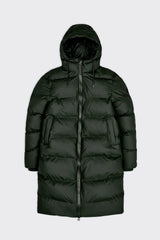 Long Puffer Jacket - Green - BLVD