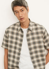Ocean View Plaid Short Sleeve - Dark Grey - BLVD