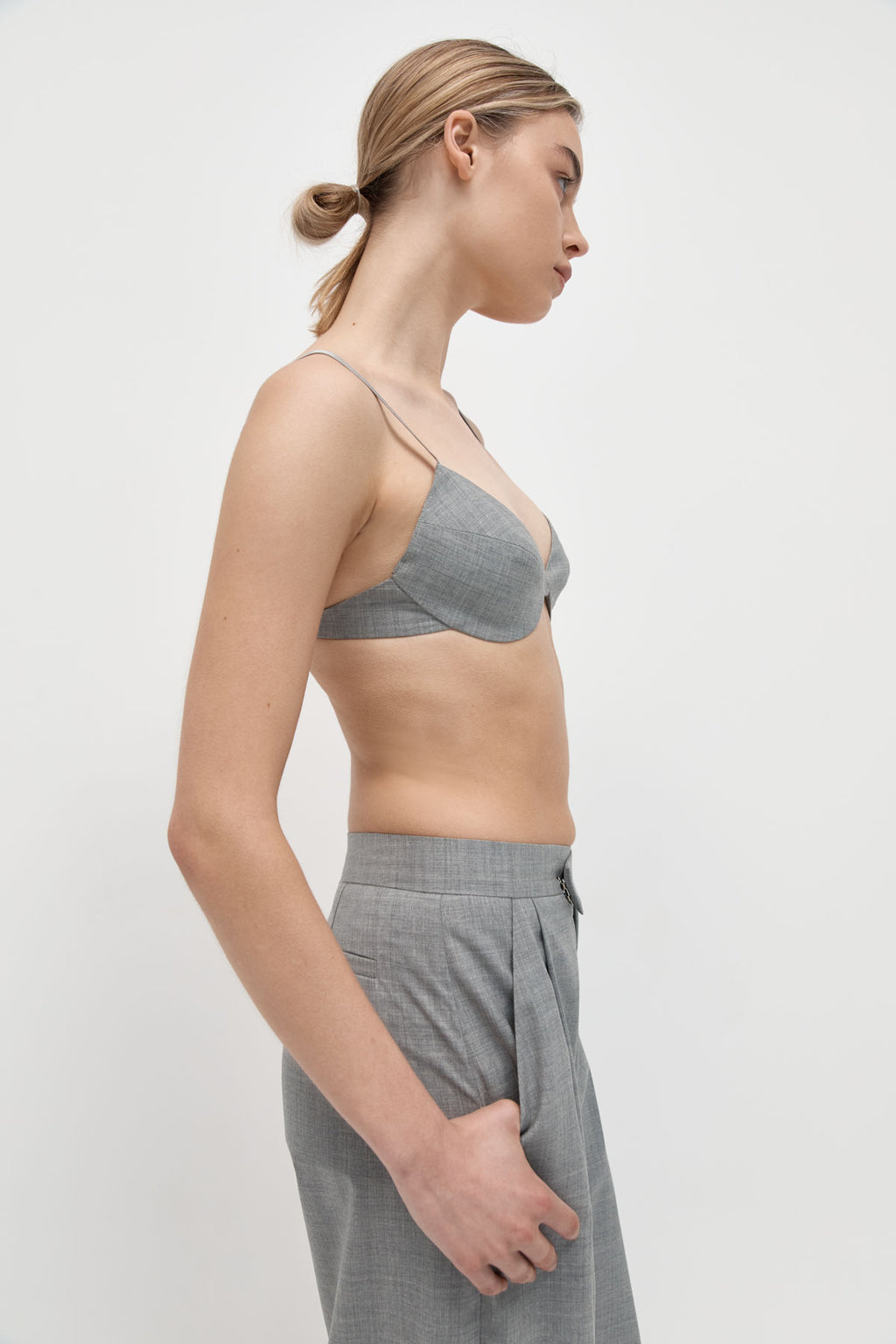 Tailored Bralette - Grey