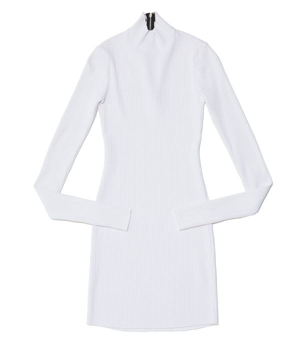 Ibiza Mini Zip Dress - White - BLVD