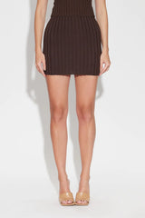 Capri Mini Skirt - Espresso - BLVD