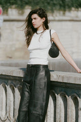 Perforated Connolo Shoulder Bag - Black
