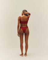 Ribbed Leila Bottom - Bordeaux