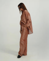 Chaska Organza Shirt - Terracotta - BLVD