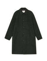 Solid Wool Coat - Rosin Green