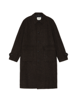 Herringbone Wool Coat - Molé Brown