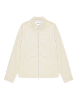 Corduroy Zipper Coach Jacket - Ivory