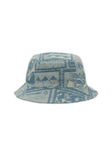 Stamp Denim Bucket Hat - Denim Blue
