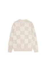 Check Knit - Eggnog White