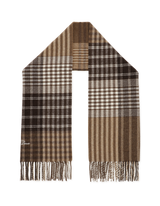 Signature Patchwork Check Scarf - Molé Brown