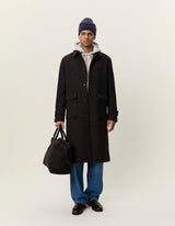 Herringbone Wool Coat - Molé Brown