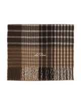 Signature Patchwork Check Scarf - Molé Brown