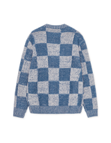 Check Knit - Dark Denim Blue