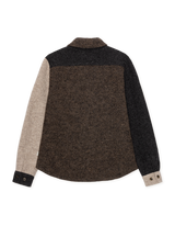 Wool Colourblock Overshirt - Molé Brown