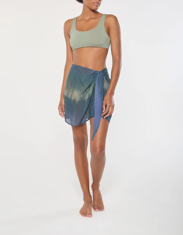 Wrap Mini Skirt Cover-Up - Azure