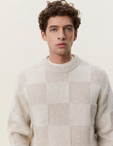 Check Knit - Eggnog White