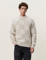 Check Knit - Eggnog White