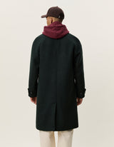 Solid Wool Coat - Rosin Green