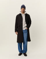 Herringbone Wool Coat - Molé Brown