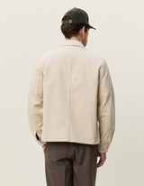 Corduroy Zipper Coach Jacket - Ivory