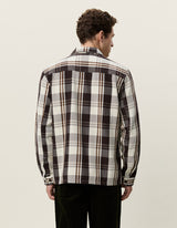 Structured Check Overshirt - Dark Sand