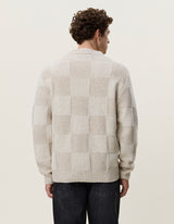 Check Knit - Eggnog White