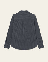 Kent Stripe Poplin Shirt - Black