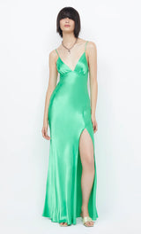 Ren Split Maxi Dress - Emerald