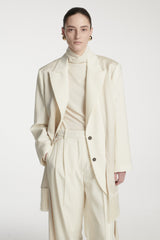 Extract Scarf Blazer - Offwhite