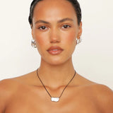 Heaven Mayhem - Pebble Necklace - Silver/Black - BLVD