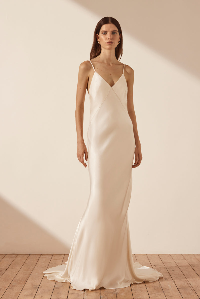 La Lune Low Back Maxi Dress - Cream BLVD La Lune Low Back Maxi Dress - Cream BLVD