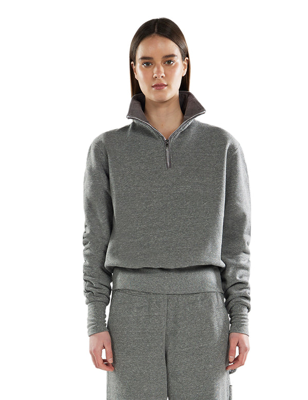Bailey Half Zip Pullover - Grey